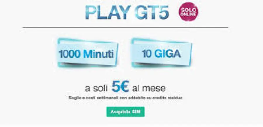 PLAY GT5, con Tre Italia 1000 minuti e 10 GB al mese